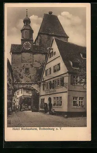 AK Rothenburg o. T., Hotel Markusturm F. Reinwald