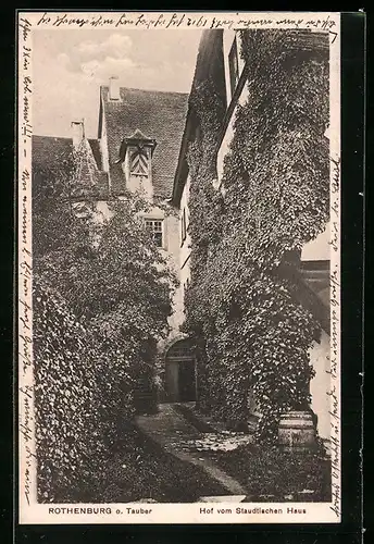 AK Rothenburg o. T., Hof vom Staudtischen Haus