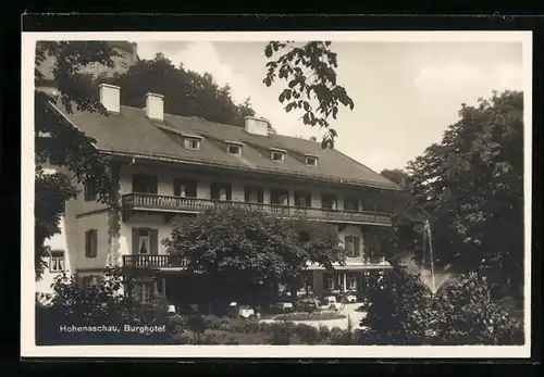 AK Hohenaschau bei Prien, Burghotel mit Garten