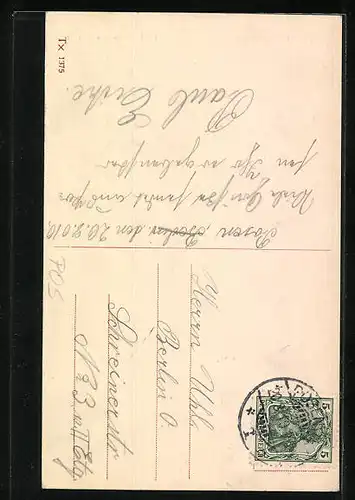 AK Posen, Kgl. Residenz-Schloss mit Strasse