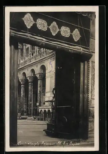 AK Constantinople, Interieur M. Ste Sophie