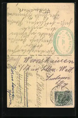 AK Kynast, Burgruine, 1. Hof und Hungerturm