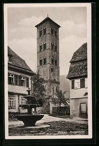 AK Hirsau, Brunnen und Eulenturm