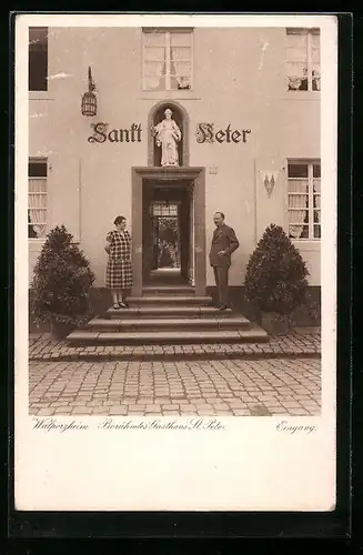 AK Walporzheim, Gasthaus St. Peter, Eingang