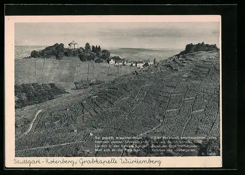 AK Stuttgart-Rotenberg, Grabkapelle und Ort