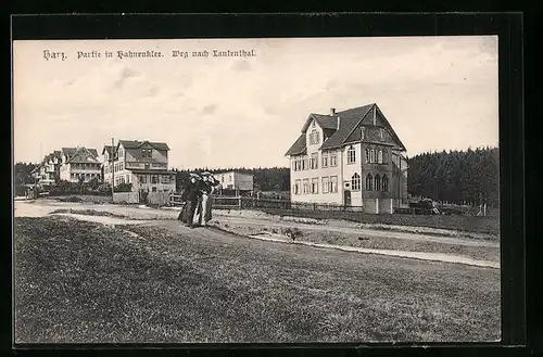 AK Hahnenklee /Harz, Weg nach Lautenthal