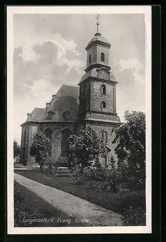 AK Langenselbold, Evang. Kirche mit Anlage