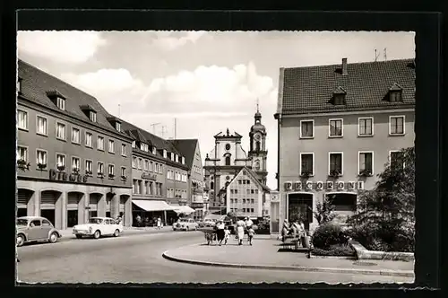 AK Neckarsulm, Am Markt, VW-Käfer