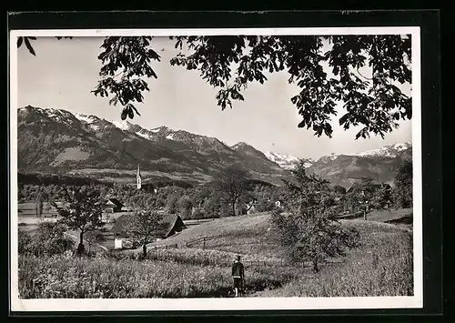 AK Kerns, Blick gegen die Sachsler- und Giswilerberge