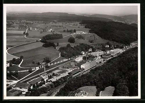 AK Kempttal, Fliegeraufnahme Fabrik von Maggis Nahrungsmitteln