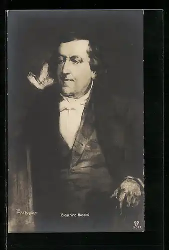 AK Portrait von Gioachino Rossini, Komponist