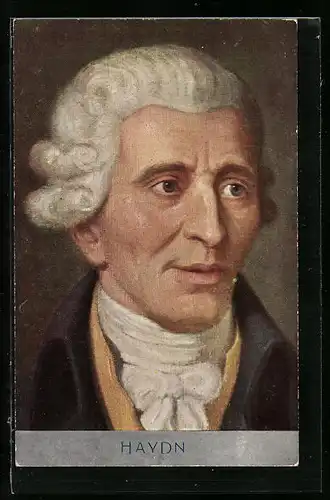 AK Portrait Haydn, mit Halstuch