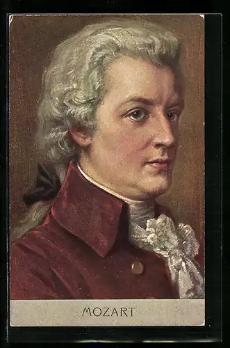 AK Portrait Wolfgang Amadeus Mozart, Komponist