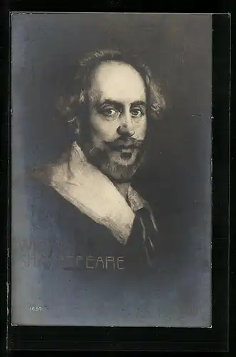 Künstler-AK Fritz Rumpf: Portrait des Schriftstellers William Shakespeare