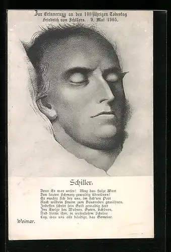 Künstler-AK Erinnerung an den 100 jährigen Todestag Friedrich von Schillers 1905