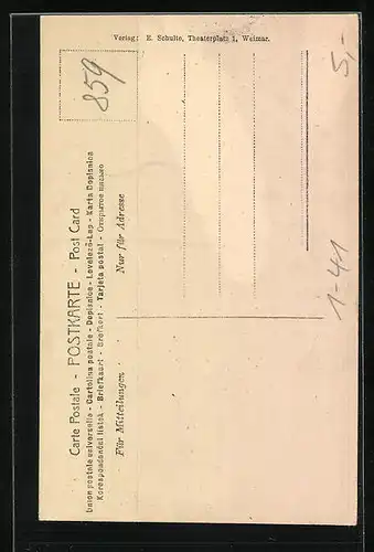Künstler-AK Erinnerung an den 100 jährigen Todestag Friedrich von Schillers 1905