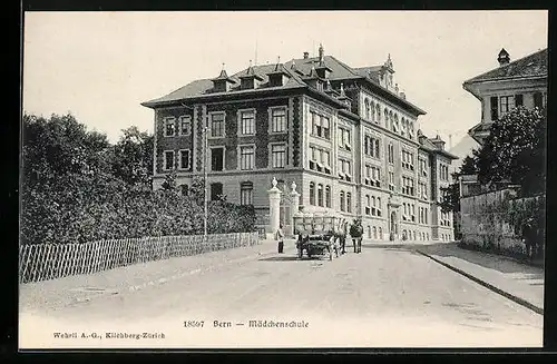 AK Bern, Strassenpartie an der Mädchenschule