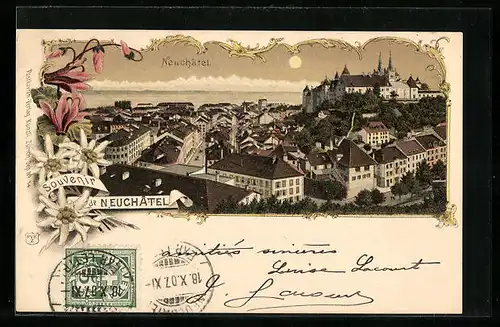 Lithographie Neuchatel, Gesamtansicht