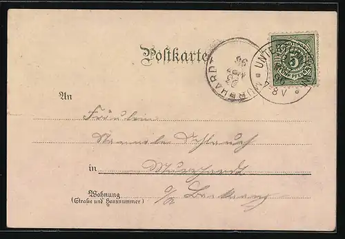 Lithographie Rothenberg, Untertürkheim, Panorama