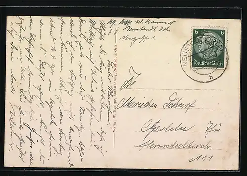 AK Neustadt a. Orla, Rodaer Strasse