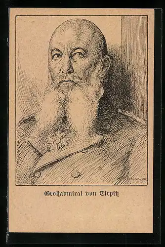 Künstler-AK Grossadmiral von Tirpitz