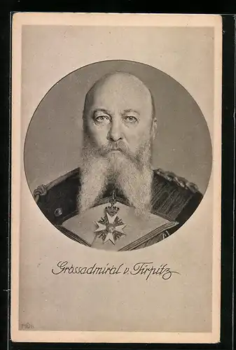 AK Portrait von Grossadmiral von Tirpitz