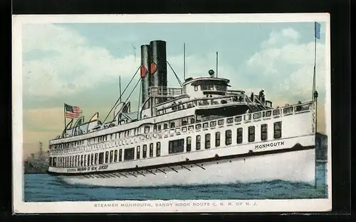 AK Steamer Monmouth, Sandy Hook Route