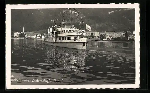 AK Doppelschrauben Motorschiff Allgäu