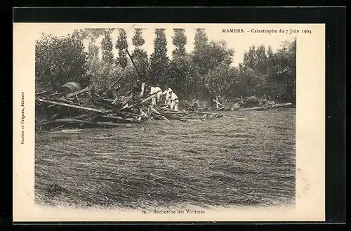 AK Mamers, Catastrophe du 7 Juin 1904, Hochwasser