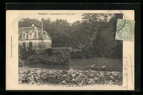 AK Mamers, Catastrophe du 7 Juin 1904, Hochwasser