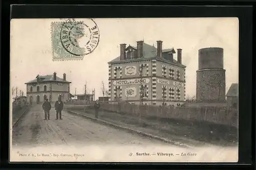 AK Sarthe, La Gare, Bahnhof