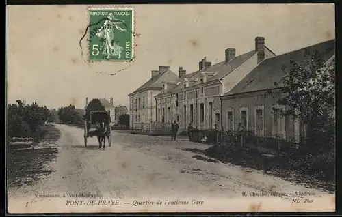 AK Pont-de-Braye, Quartier de l`ancienne Gare, Bahnhof