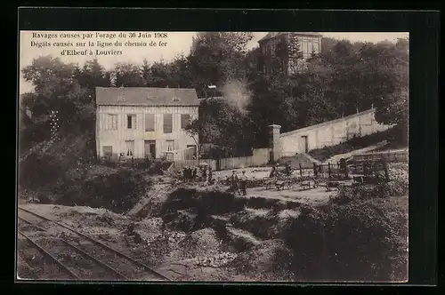 AK Elbeuf, Ravages causes par l`orage du 30 Juin 1908, Unwetter