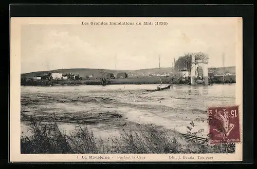 AK La Madeleine, Hochwasser, Pendant la crue