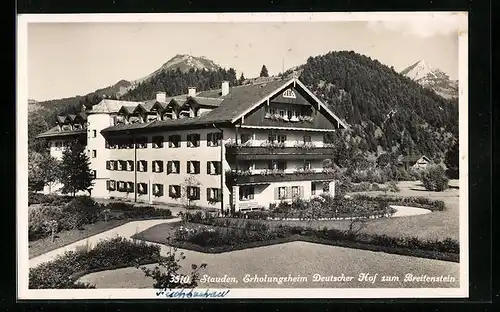 AK Stauden, Erholungsheim Deutscher Hof zum Breitenstein