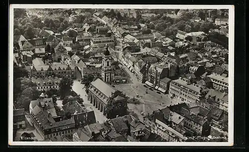 AK Eisenach, Stadtzentrum vom Flugzeug aus