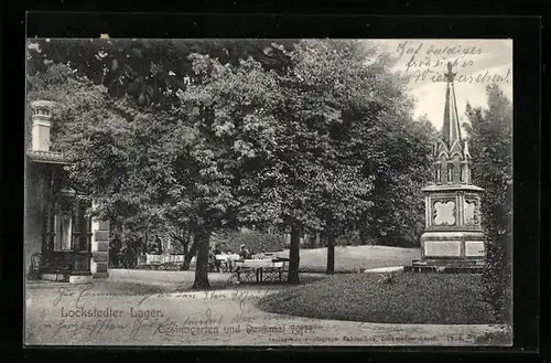 AK Lockstedt, Lockstedter Lager, Casinogarten und Denkmal 70 /71