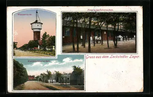 AK Lockstedt, Lockstedter Lager, Wasserturm, Mannschaftsbaracken, Wellblechbaracken