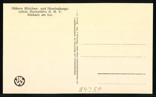 AK Simbach, Engl. Insitut Marienhöhe, bei der Handarbeit im Park