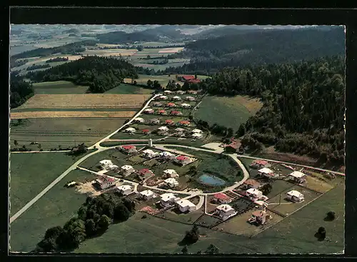 AK Ruhmannsfelden /Bay., Gesamtansicht, Fliegeraufnahme, Arberblick