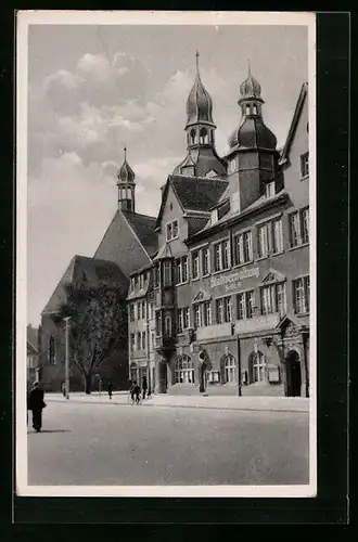 AK Hettstedt, Rathaus mit St. Jakobikirche