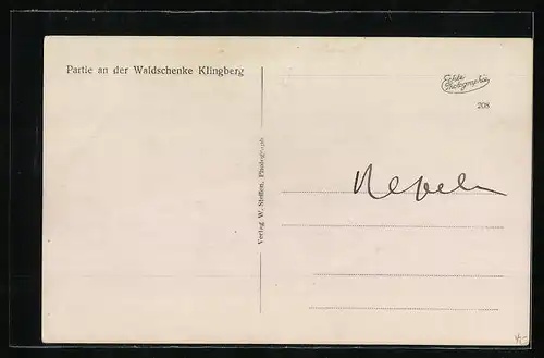 AK Gleschendorf-Klingberg, Partie am Gasthaus Waldschenke Klingberg, Strassengabelung