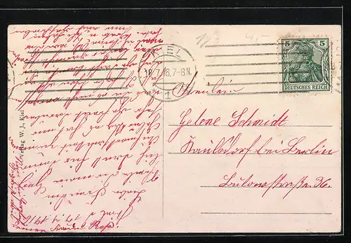 AK Kiel, Studentenheim Seeburg mit Strasse und Studenten