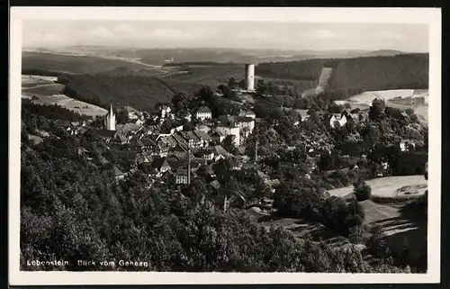 AK Lobenstein, Panoramablick vom Geheeg