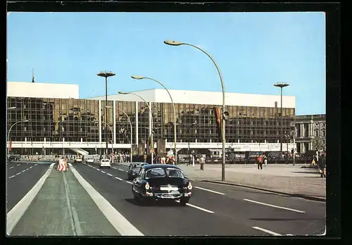 AK Berlin, Palast der Republik mit Autos