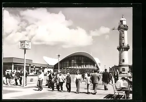 AK Rostock-Warnemünde, Konsum-Gaststätte Teepott und Leuchtturm