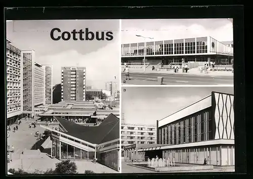AK Cottbus, Zentrum, Bahnhof, Stadthalle