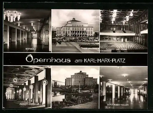 AK Leipzig, Opernhaus am Karl-Marx-Platz