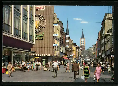 AK Gelsenkirchen, Blick in die Bahnhofstrasse