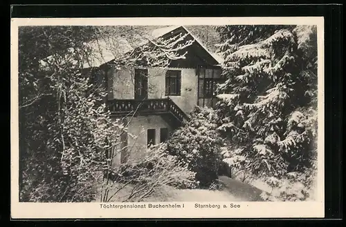 AK Starnberg a. See, Töchterpensionat Buchenheim